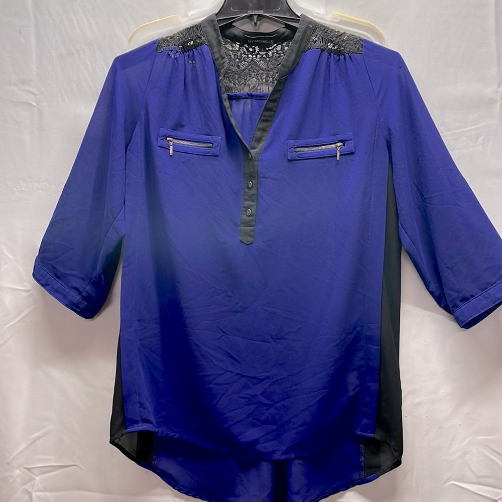 Large My Michelle purple 3/4 blouse